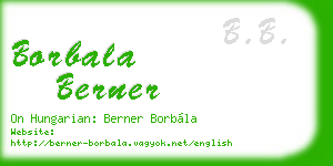borbala berner business card