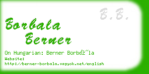 borbala berner business card